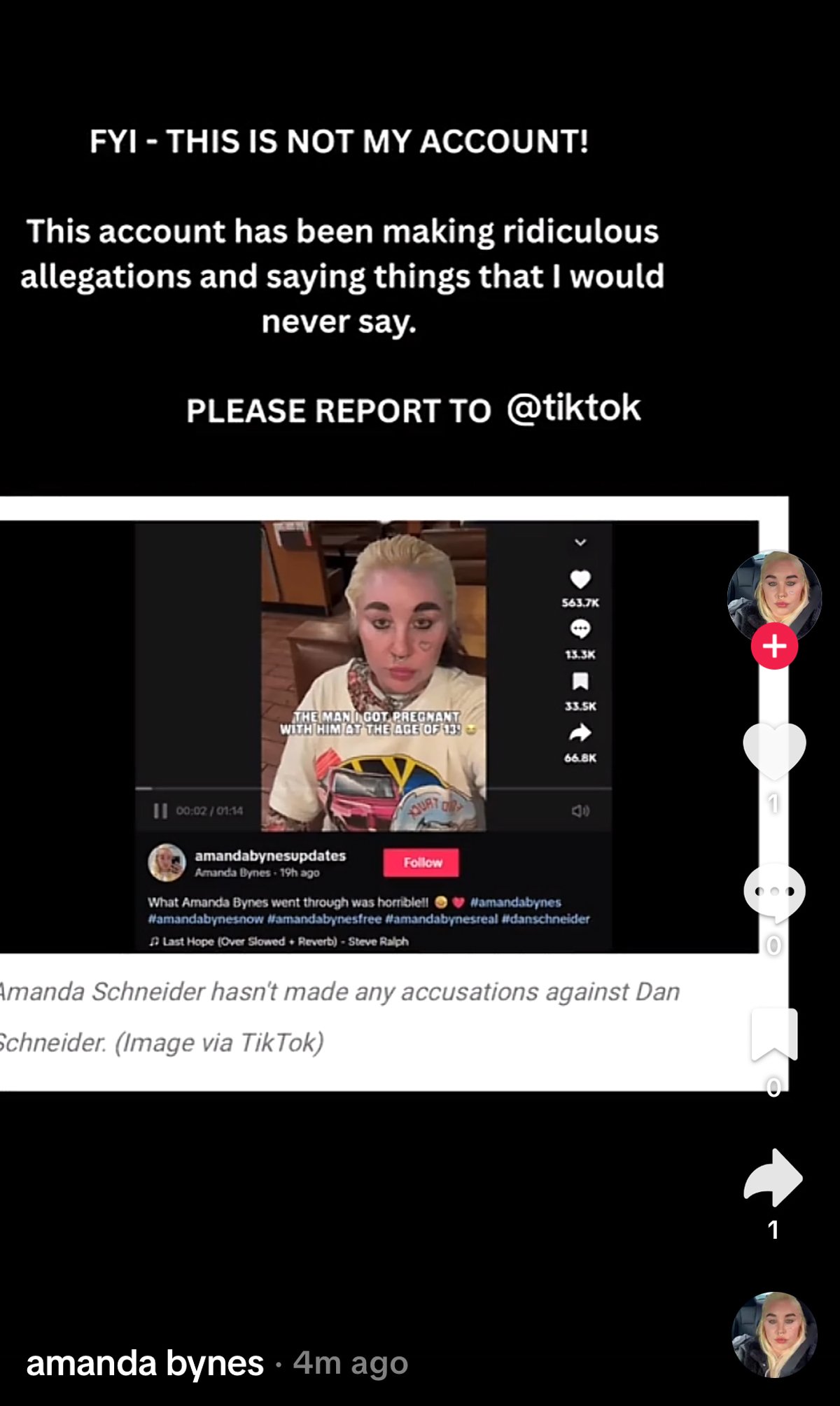 Amanda Bynes Breaks Silence On Shocking Viral TikTok Claiming Dan