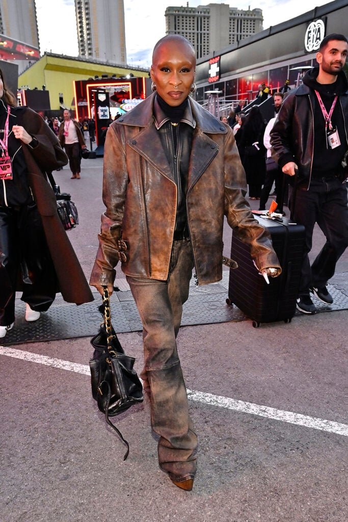 Cynthia Erivo Wears Diesel & Ferrari at Las Vegas Grand Prix
