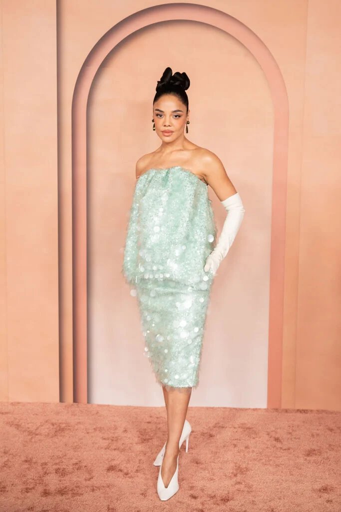 Tessa Thompson Shines in Balenciaga in Doha