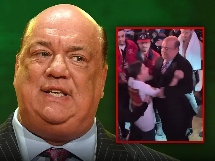 WWE Star Paul Heyman Shoves Young Fan Away From Logan Paul, on Vi...