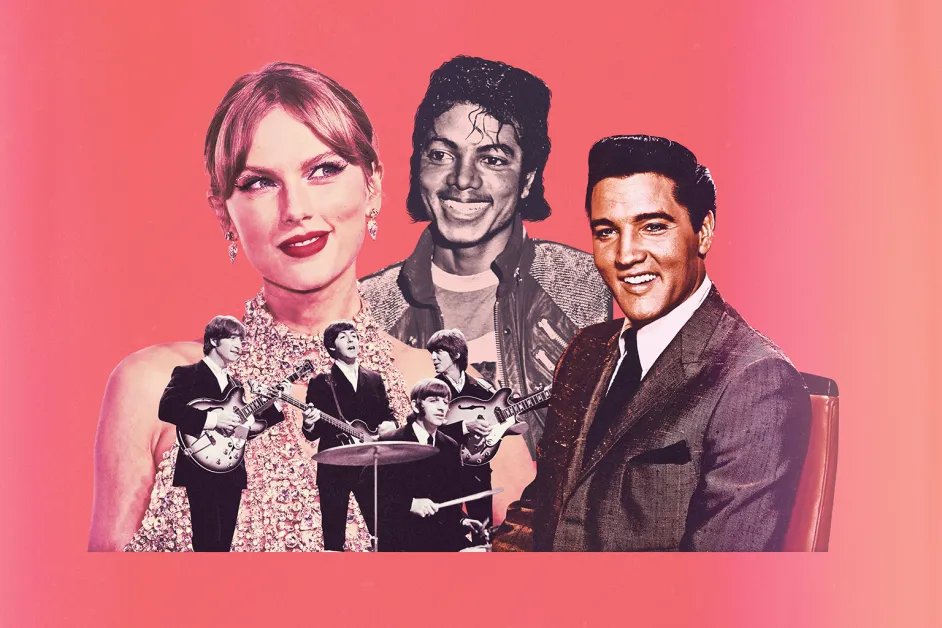 Taylor Swift, The Beatles, Michael Jackson, Elvis.
