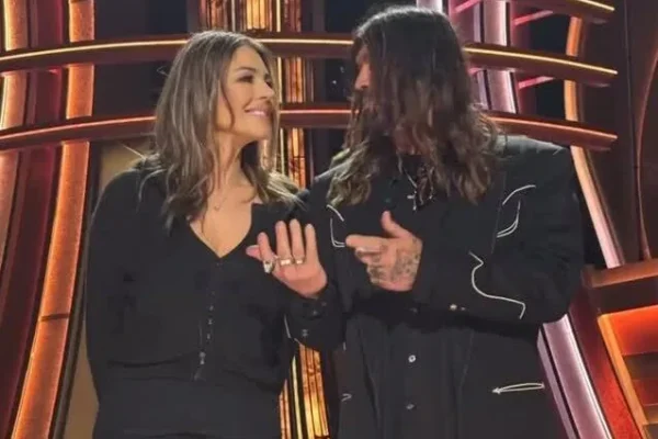 Billy Ray Cyrus and Elizabeth Hurley share a moment during rehearsal for 2026