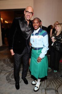 Harvey Mason Jr. and Doechii at the Grammys in L.A. on Feb. 2.