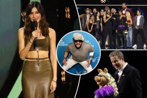 Jason Momoa and Gemma Chan at The Game Awards