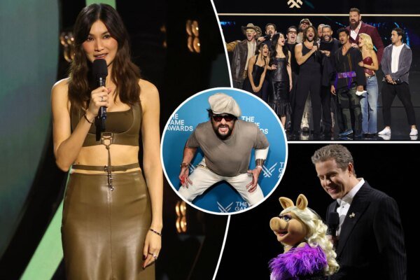 Jason Momoa and Gemma Chan at The Game Awards