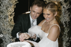 Niamh and Jamie on their wedding day