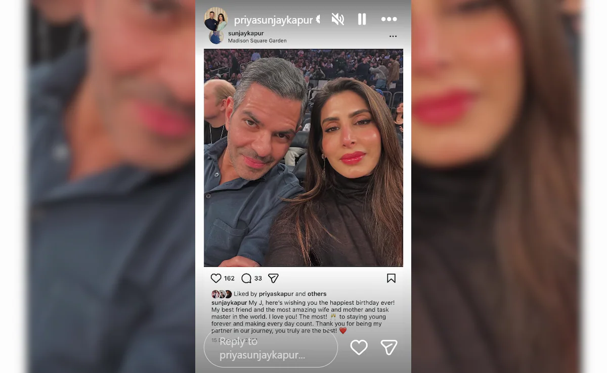 Priya Sachdev Kapur Pens Emotional Note For Late Husband Sunjay Kapur On Her Birthday